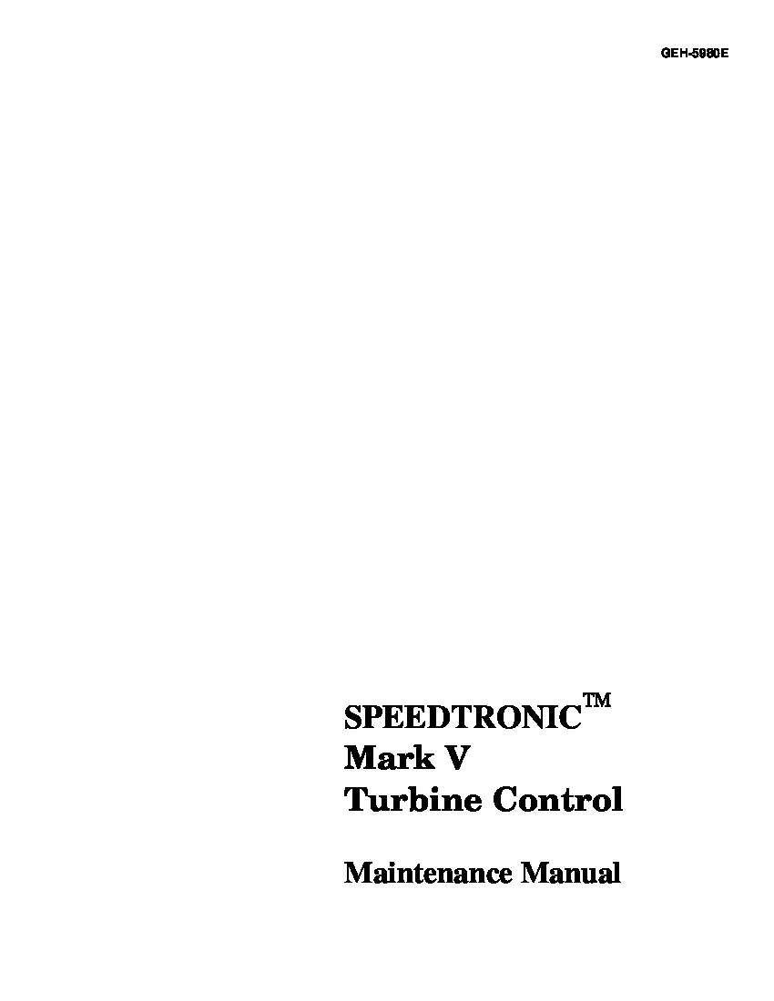 First Page Image of DS200TCQAG1A Mark V LM Speedtronic Maintenance Manual.pdf